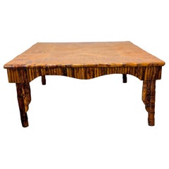 Art Decò Chinoiserie Bamboo Coffee Table