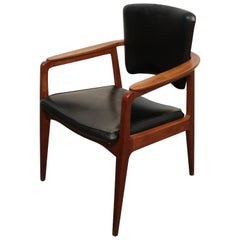 Retro Reclining Captain's Chair by Sigvard Bernadotte for France & Son