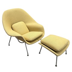 Chaise et pouf Eero Saarinen pour Knoll Womb des années 1960 