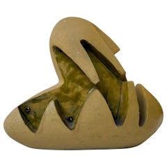 Vintage Abstract Form - Surrealist Entity in Glazed Ceramic, 1960s