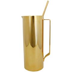 Gold Plated Modernist Cocktail Pitcher