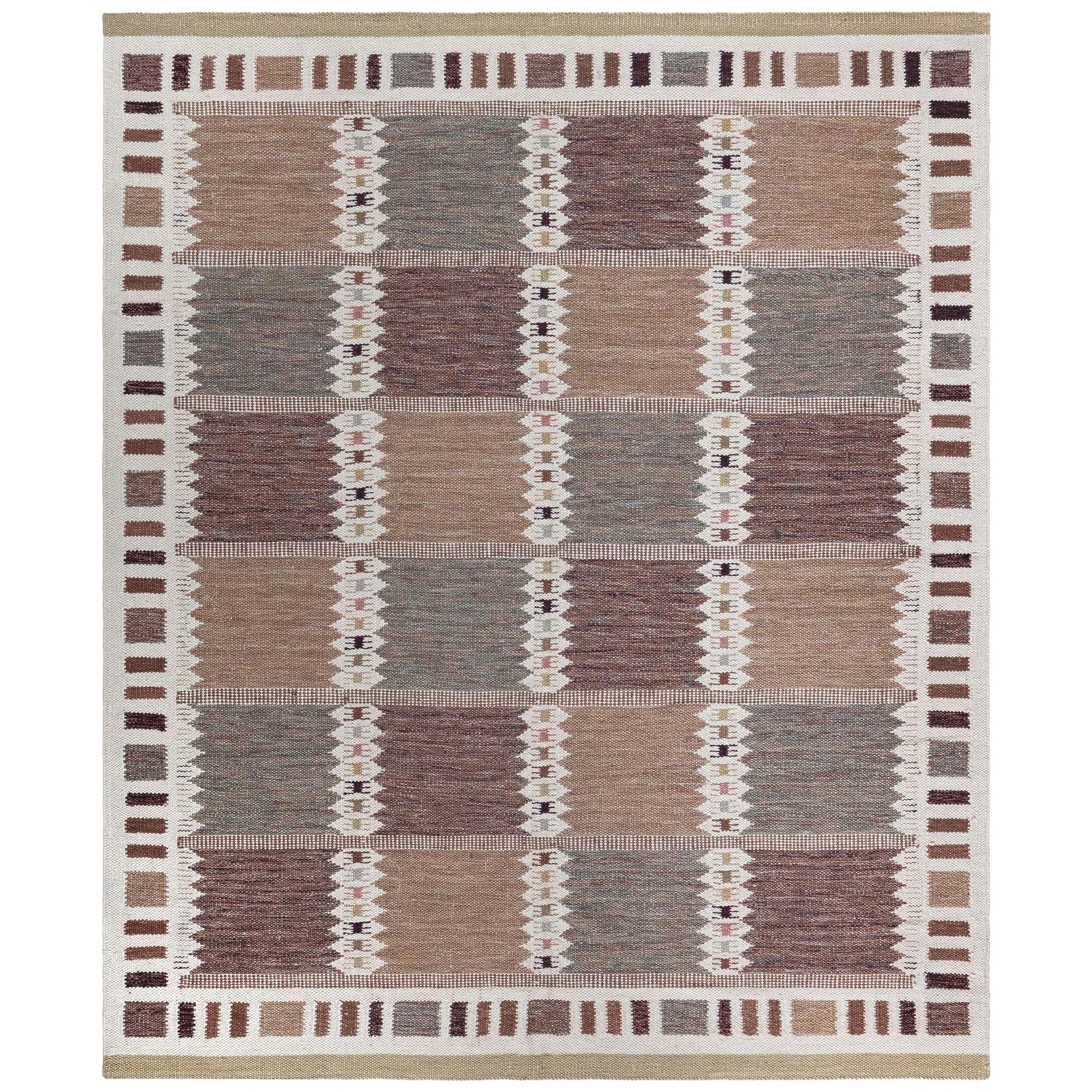 Modern Swedish Flat Weave Rug by Doris Leslie Blau For Sale