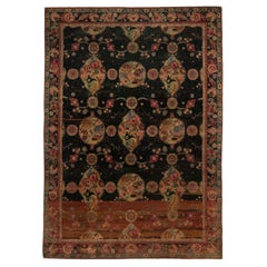 Antique Doris Leslie Blau Authentic Indian Botanic Hand Knotted Wool Rug