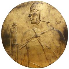 Large Bronze Low Relief Plaque by Nathan Dumont Potter, 1918