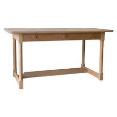 Retro Scandinavian Modern Desk in Solid Oak