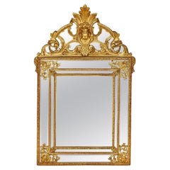 Antique 19th Century English Regency Style Carved Giltwood Mirror