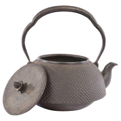 1880 Meiji Japanese Cast Iron Nambu Tekki Kettle