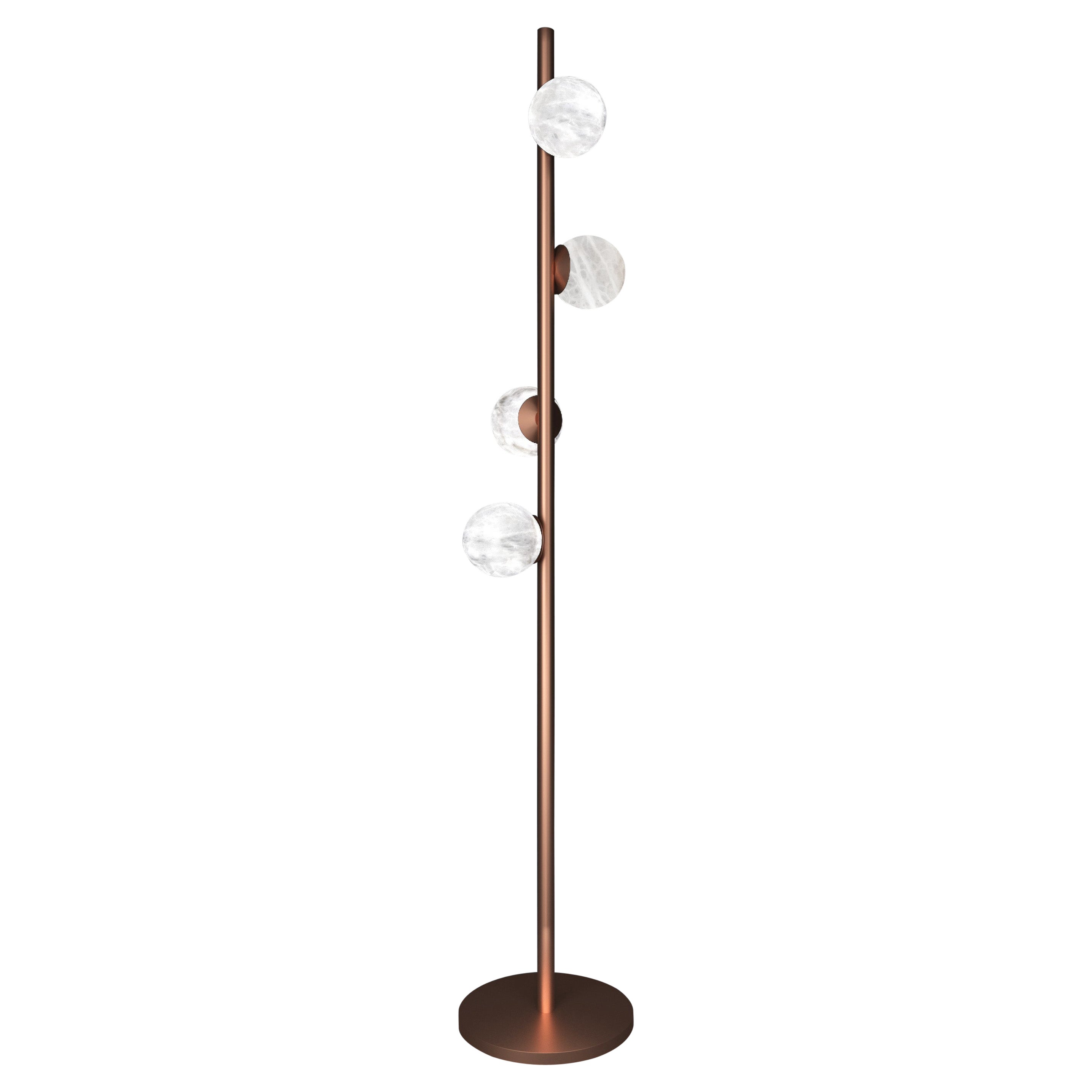 Ofione Copper Floor Lamp by Alabastro Italiano For Sale