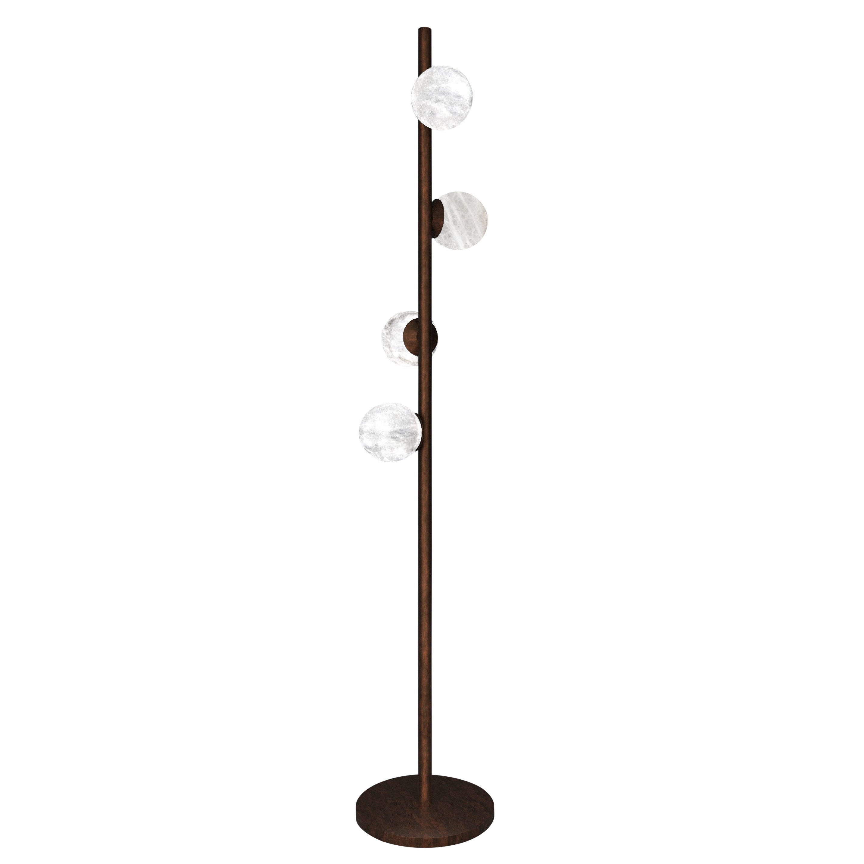 Ofione Ruggine Of Florence Metal Floor Lamp by Alabastro Italiano For Sale