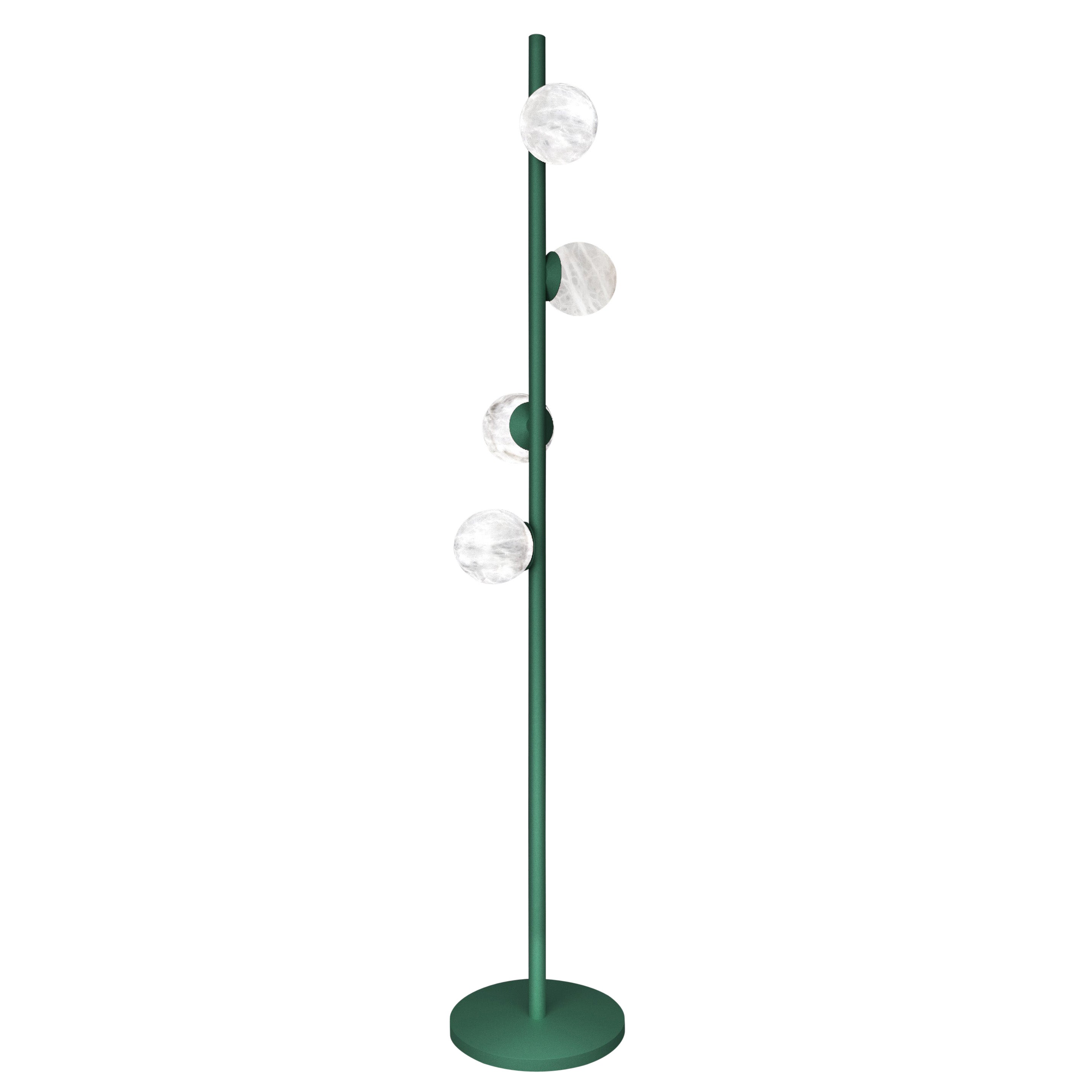 Ofione Freedom Green Metal Stehlampe aus grünem Metall von Alabastro Italiano im Angebot