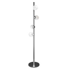 Ofione Lampadaire en métal A Silver brillant par Alabastro Italiano