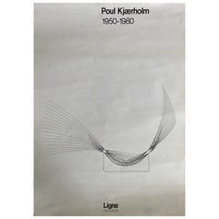 Poul Kjaerholm PK24 Ligne exhibition poster january 1983 Danish design Retro