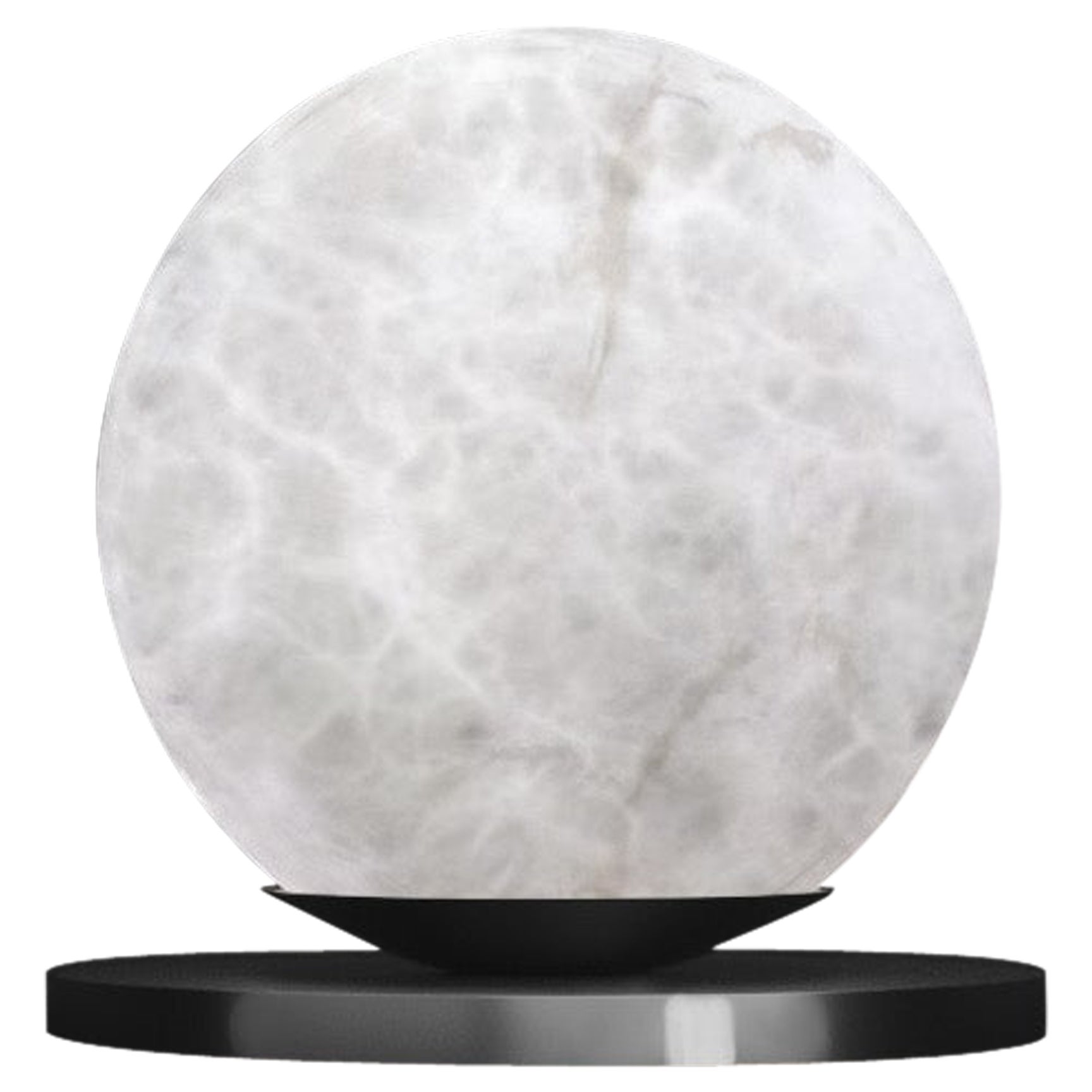 Ofione Lampe de table en métal noir brillant par Alabastro Italiano en vente