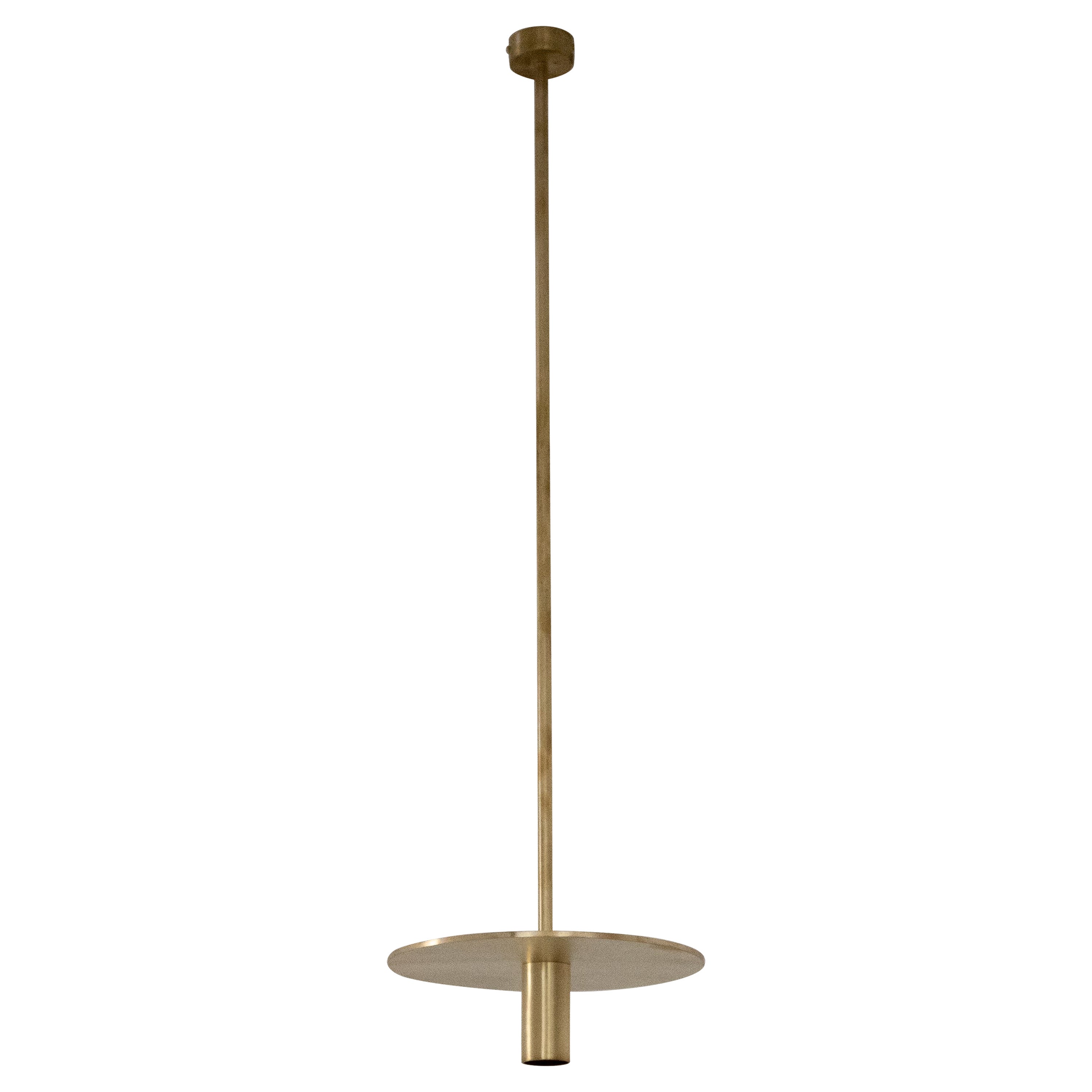 Natural Brass Contemporary-Modern Ceiling Light Handcrafted in Italy For Sale