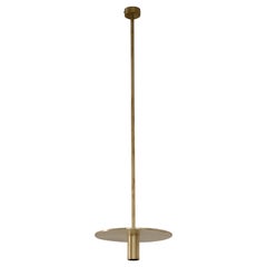 Natural Brass Contemporary-Modern Ceiling Light Handcrafted in Italy