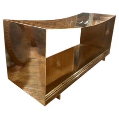 Vintage Postmodern Steel Bench, two available 