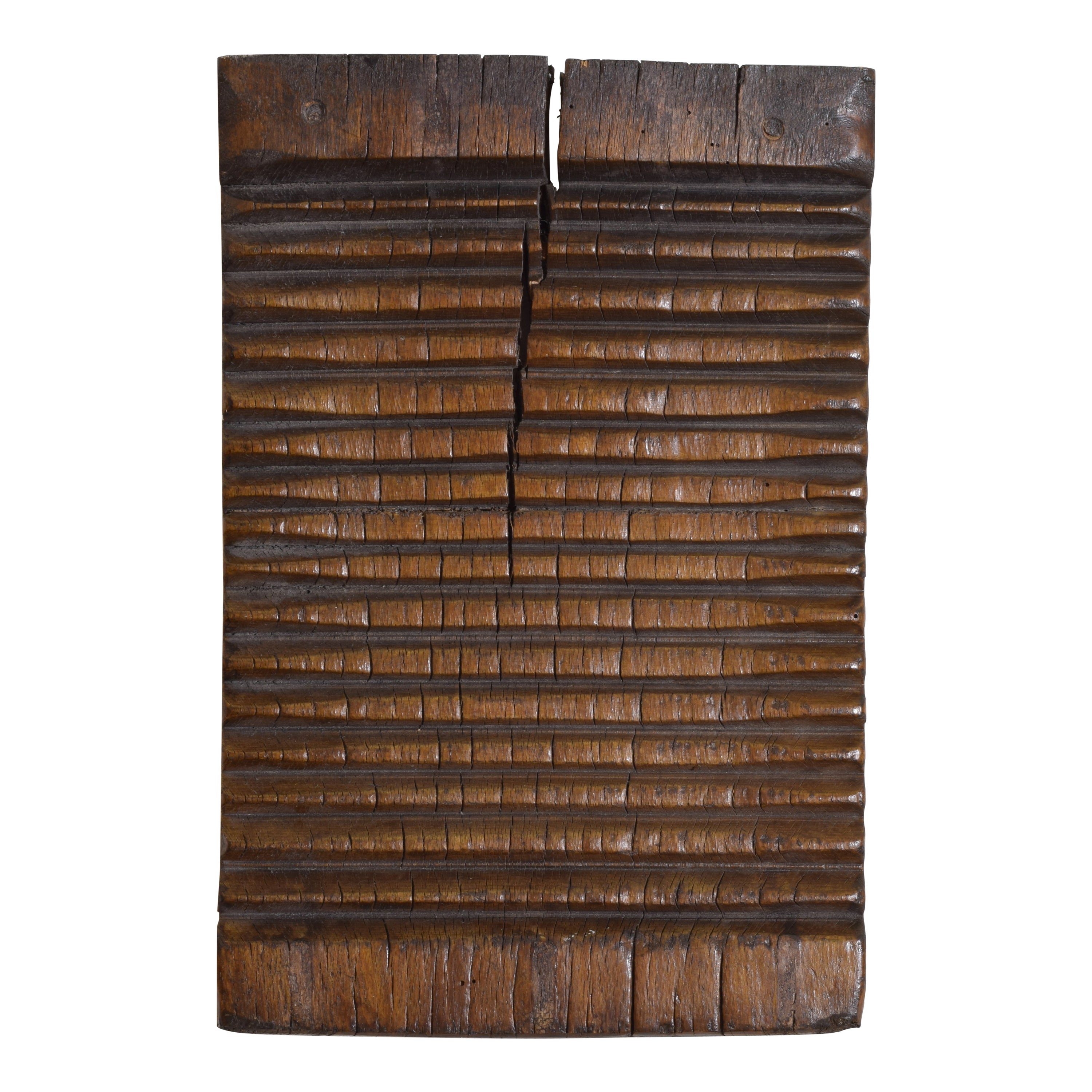 A Belgian Double Sided Washboard in Walnut, 2nd quarter 19th century For Sale