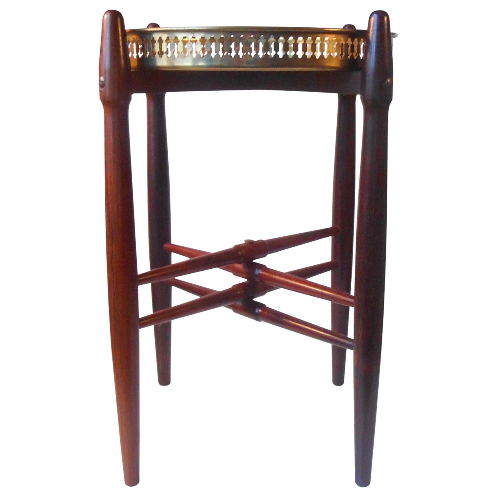 1960S Poul Hundevad Teak Side Table X Formation, Danish Mid Century 1960S Poul Hundevad Teak Side Table X Formation, Danish Mid Century