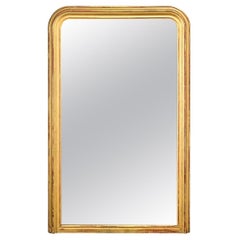 Miroir Louis Philippe français doré d'or