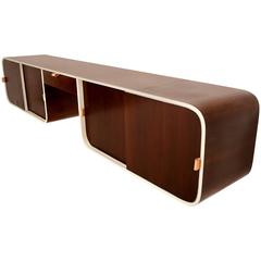 Mid-Century Modern Wall Hanging Credenza after Henry P. Glass