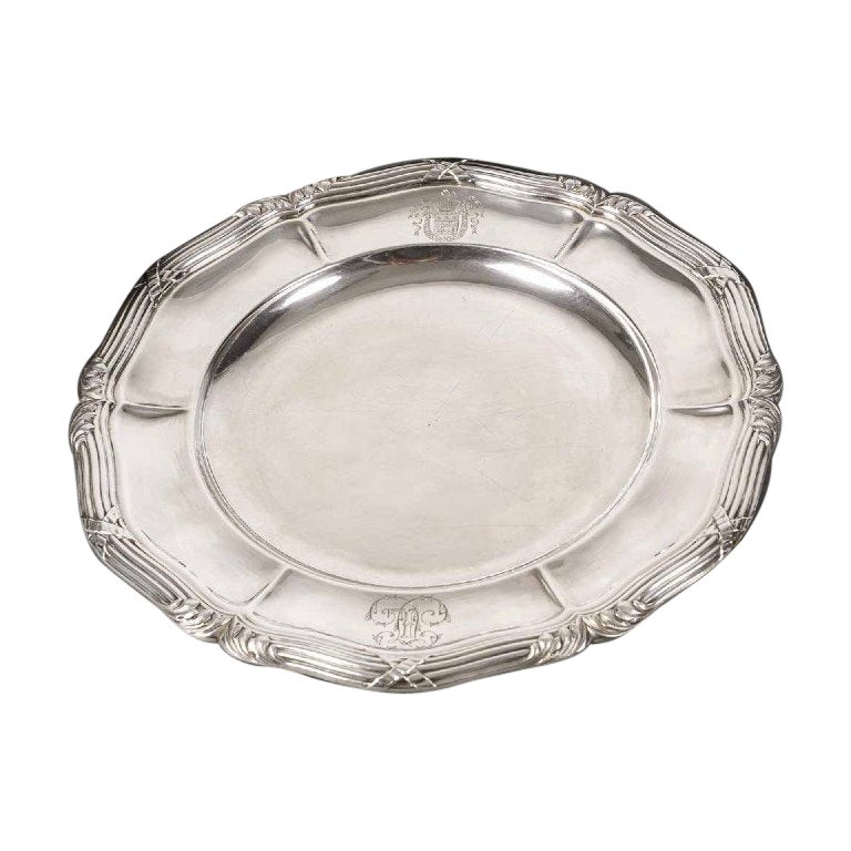 GUSTAVE ODIOT – Set of Ten Dishes in Solid Silver 19th Century For Sale