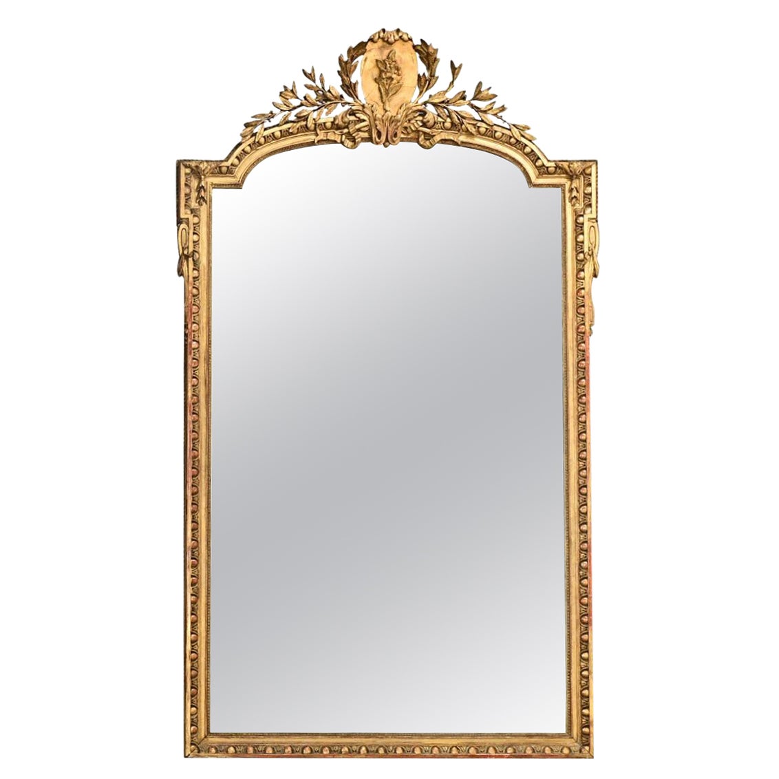 French 18th Century Louis XVI Gold Gilt Mirror For Sale