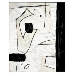 Sans titre n° 122 de Murray Duncan, technique mixte sur papier, abstrait, moderne, géométrique