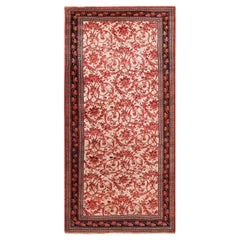 Antiker persischer Halavai Bidjar-Teppich mit elfenbeinfarbenem Hintergrund und Mostofi-Design 7'8" x 15'
