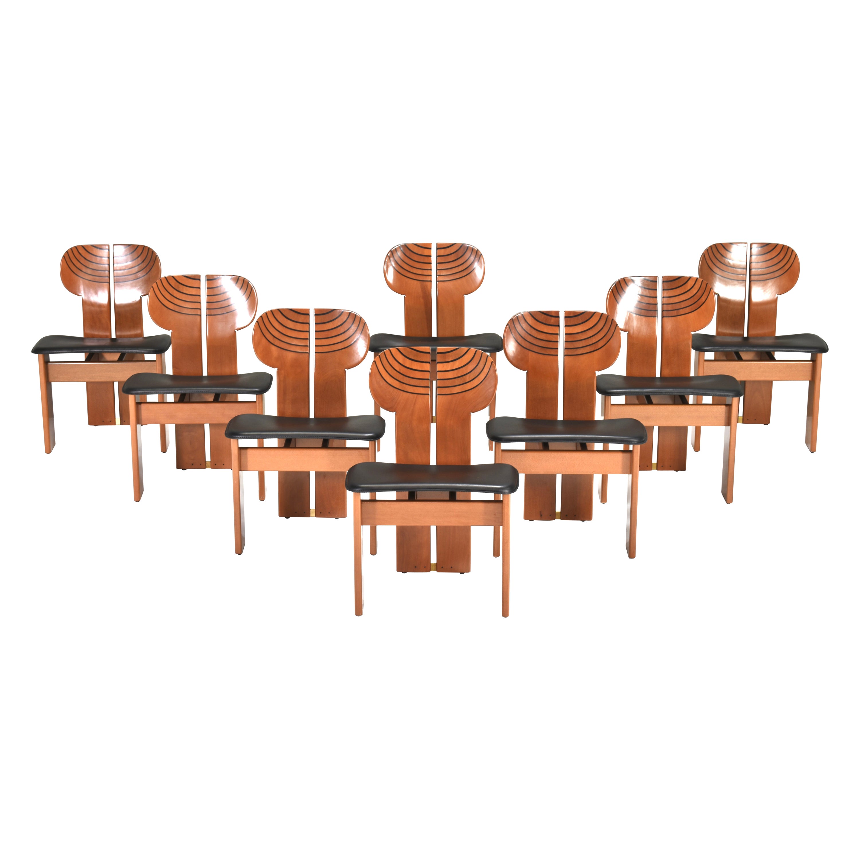 Africa Chairs by Afra & Tobia Scarpa for Maxalto, Italy - 1975, set of 8  For Sale