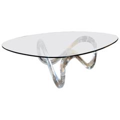Mid-Century Lucite Ribbon Coffee Table