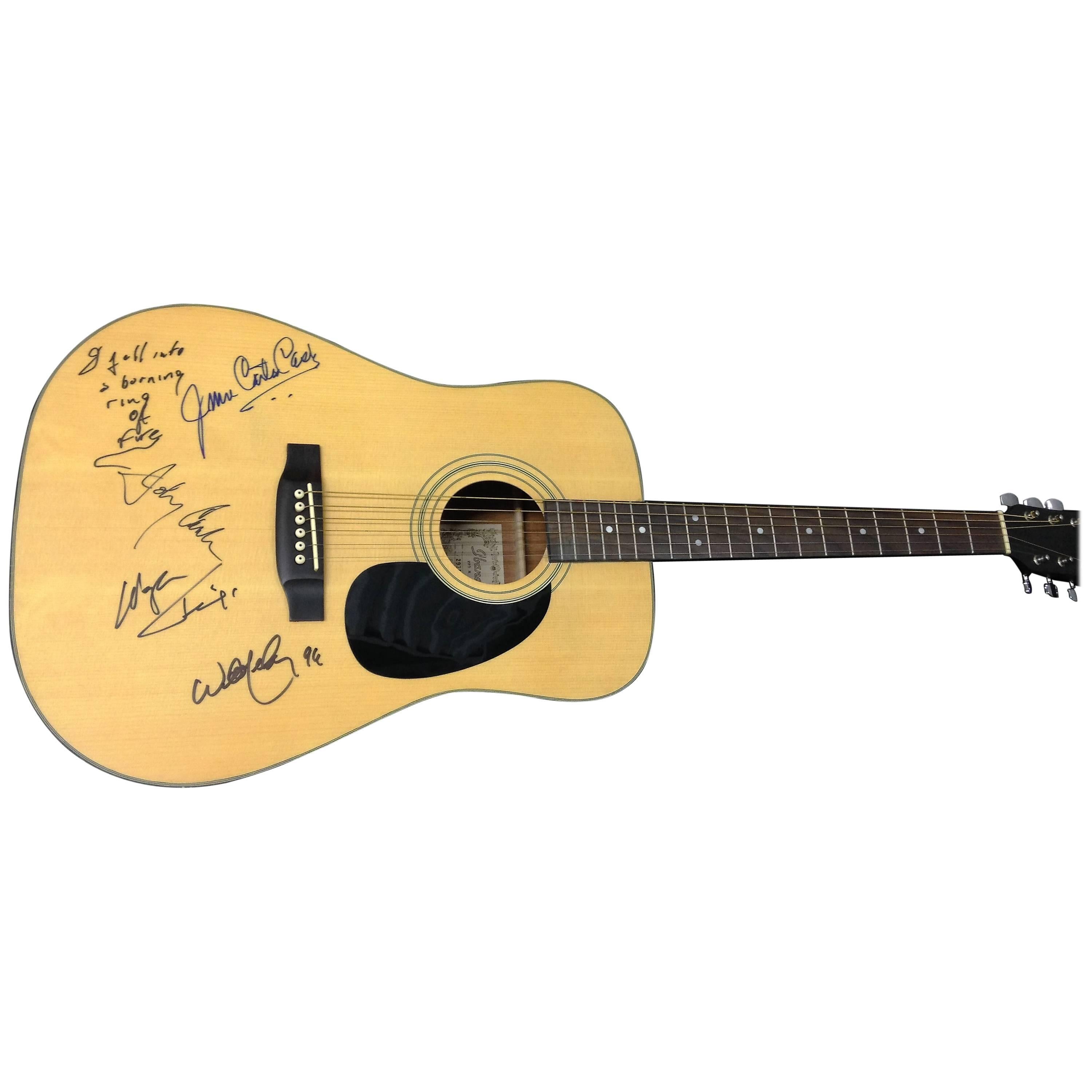 Johnny Cash and June Carter Cash Autographed Guitar For Sale