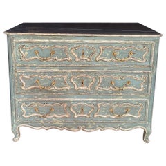Antique Louis XV patinated chest of drawers dating from the 19th century 