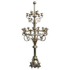 Large Church Used Torcheres Floor Candlestick for 19 Candles