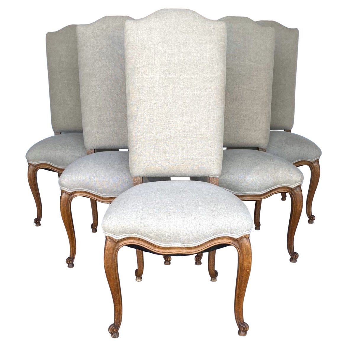 Louis XV Style Dining Chairs Set of 6 For Sale
