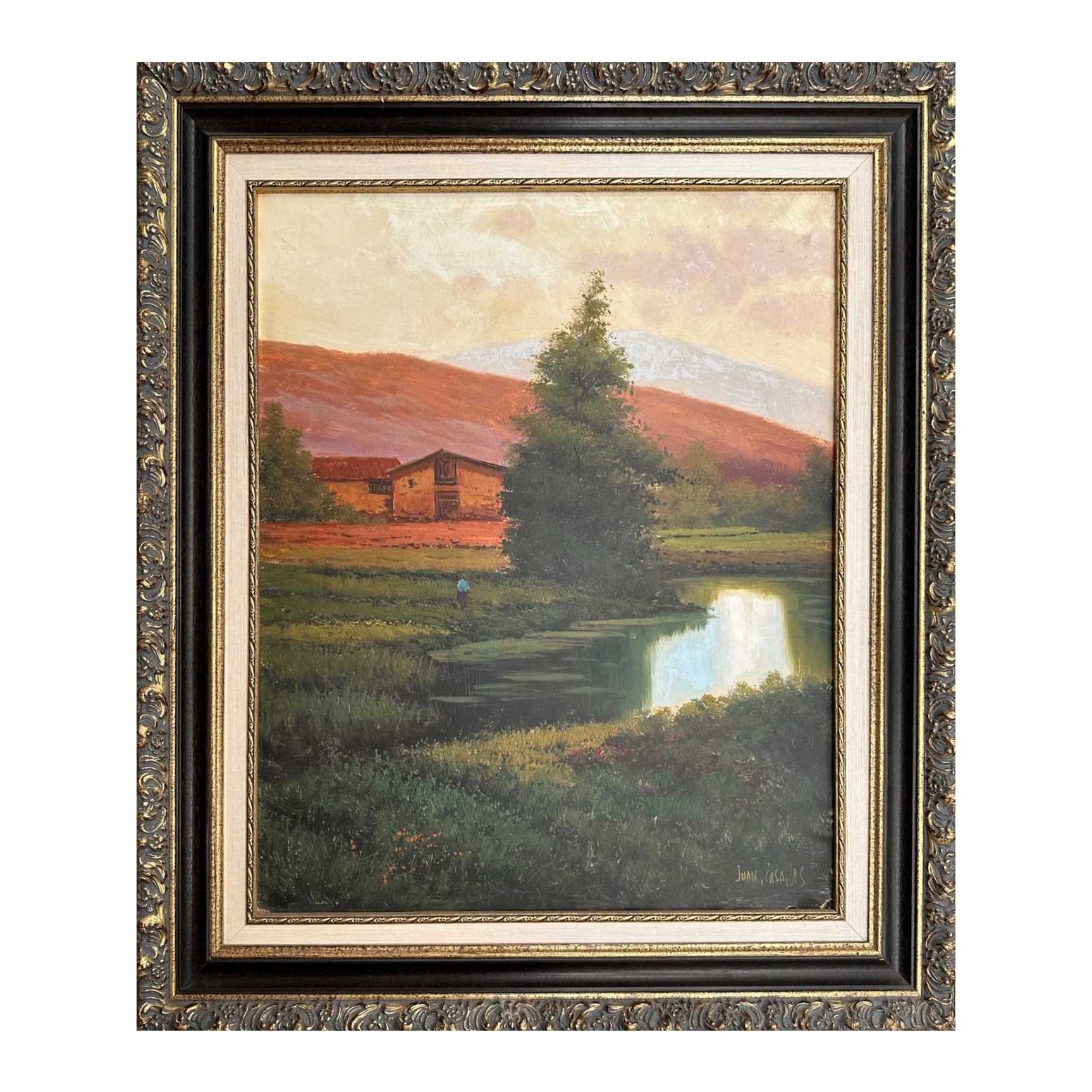 CityScape Oil Painting for a House on a Farm For Sale