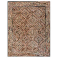 Antique Early 20th Century American Hooked Rug 