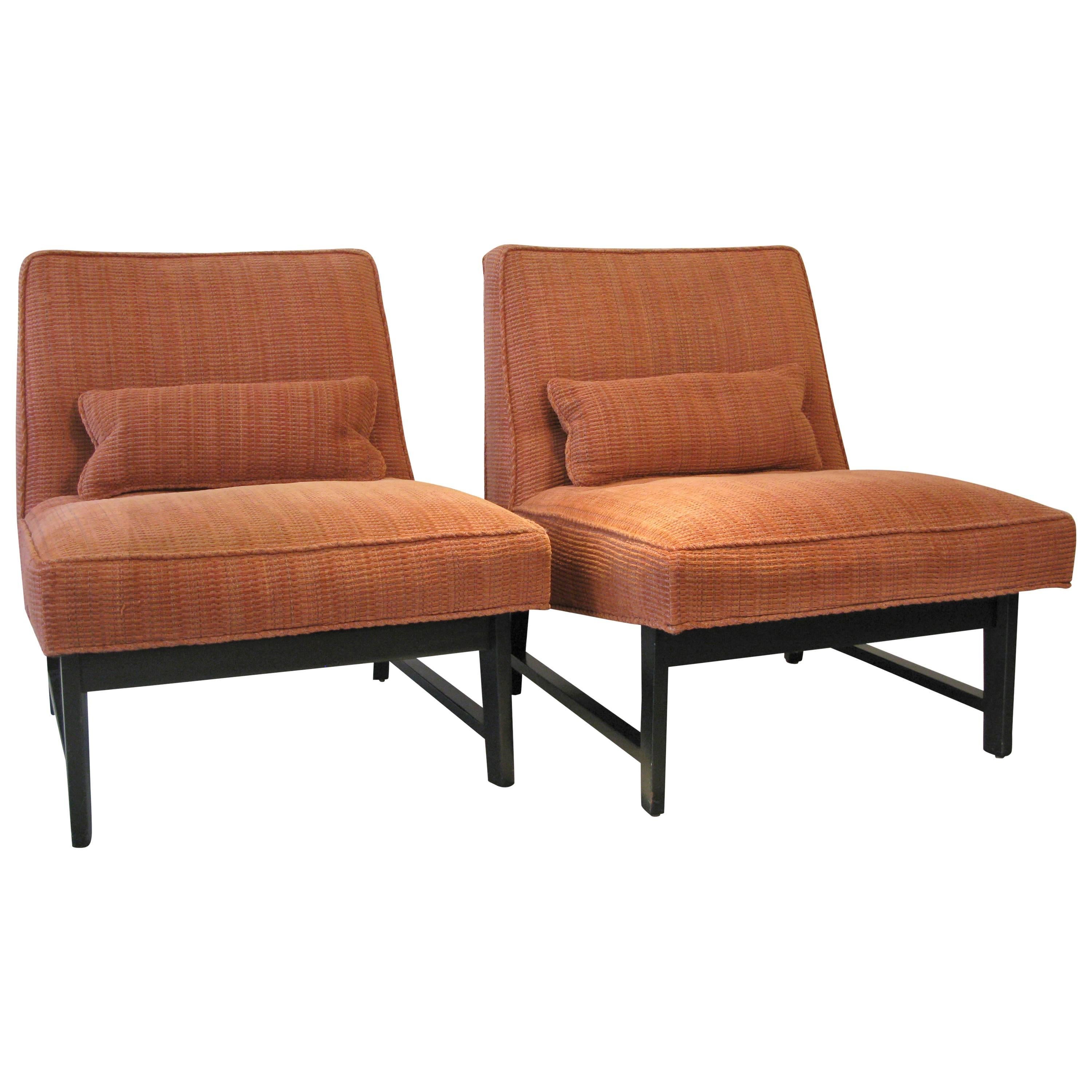 Pair of Dunbar Lounge or Slipper Chairs by Edward Wormley