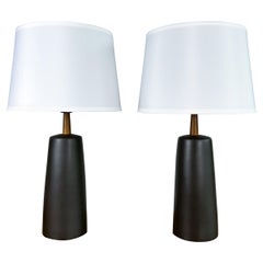 Martz Glazed Ceramic Table Lamps, Marshall Studios, 1960s, a Pair