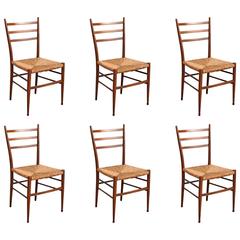 Six Italian Modern Dining Chairs Gio Ponti Style