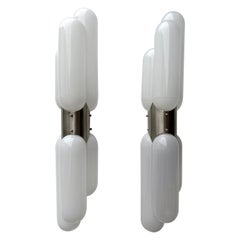 Pair of Torpedo Murano Glass Sconces by Carlo Nason for Mazzega, Italy, 1970s