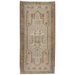 Oriental Hand Knotted Turkish Mini Rug 1'10" x 3'5" #96