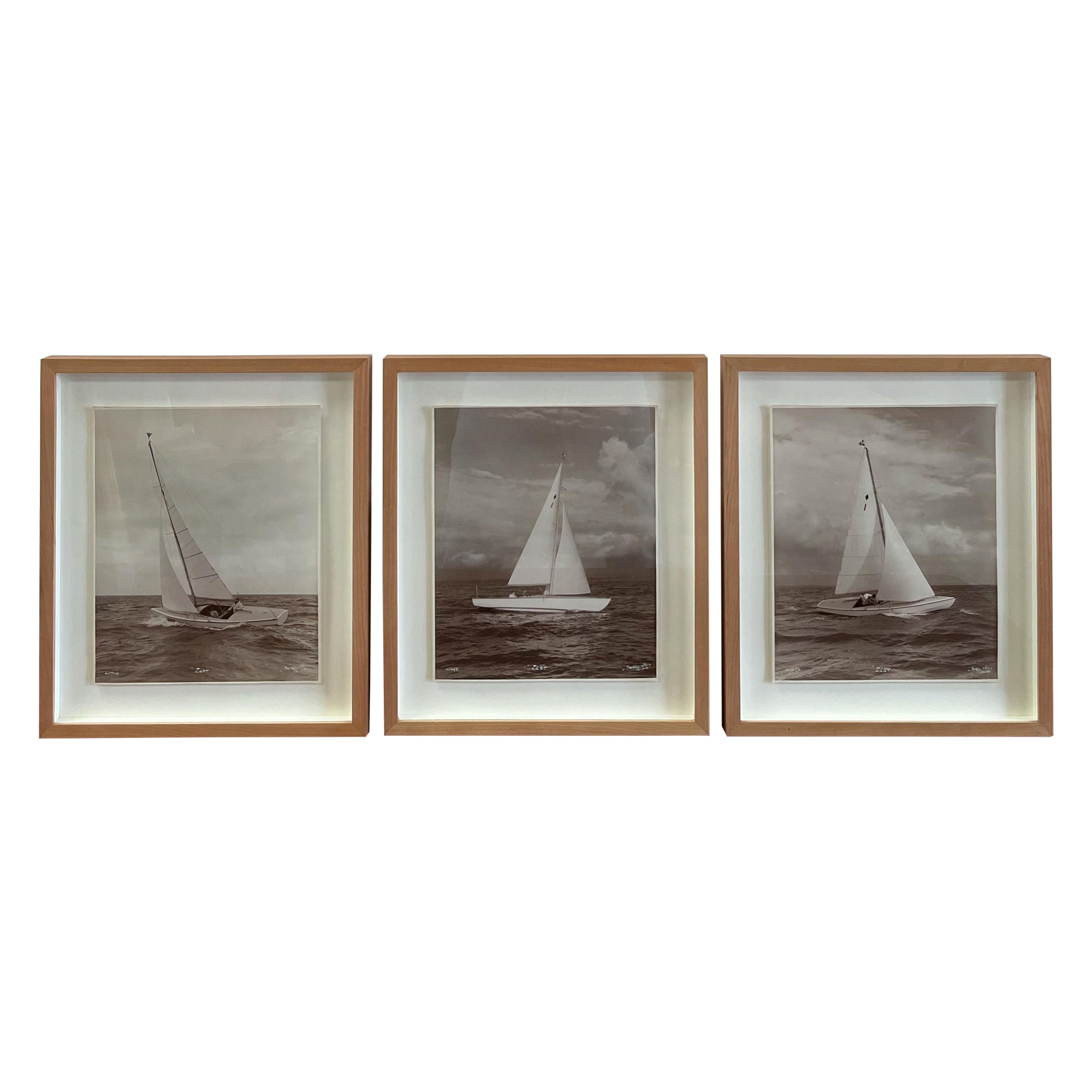 Three Perspectives of ‘Zest’ by Beken of Cowes For Sale