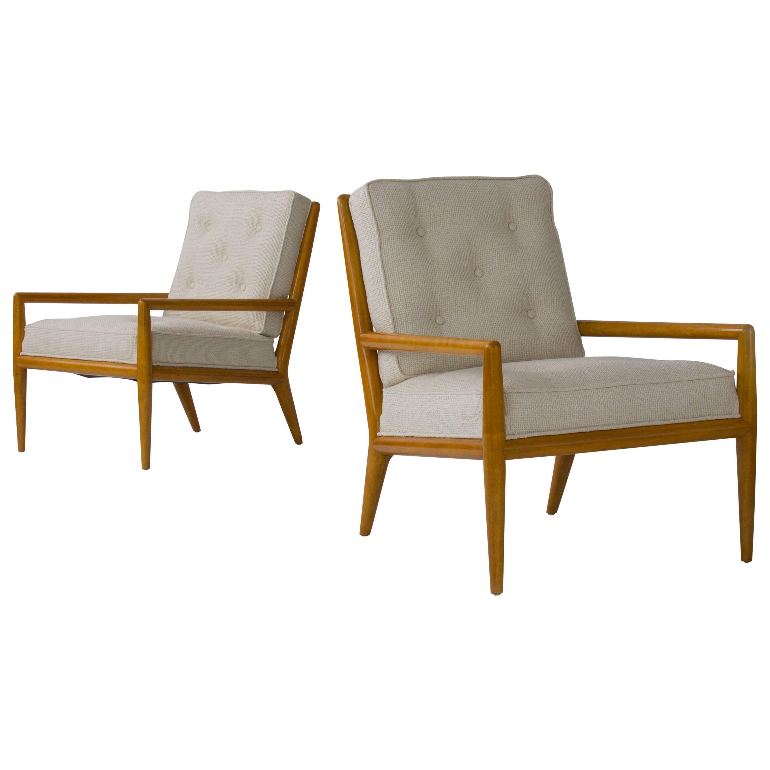 T.H. Robsjohn-Gibbings for Widdicomb Pair of Lounge Chairs For Sale