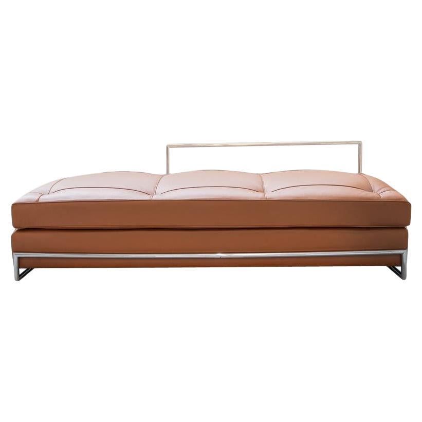 cognac leather sofa, by Eileen Gray, 1980/1990