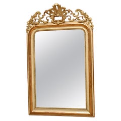19th century French mirror Louis-Philippe with a crest