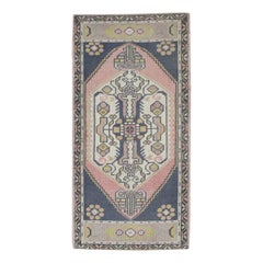 Oriental Hand Knotted Turkish Mini Rug 1'11" x 3'10" #8952