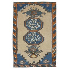 Oriental Hand Knots Rugs Mini Rug turco 2' x 3'10" #8849