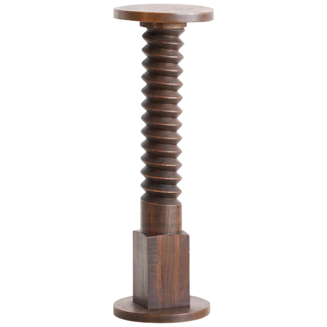 Beech Wine Press Column, French Mid 20th Century For Sale