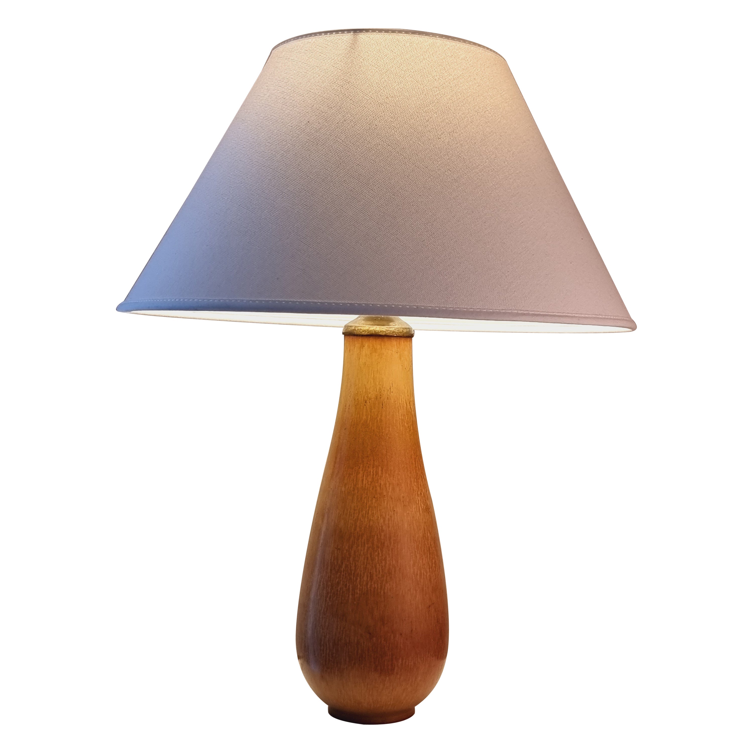 Gunnar Nylund, ceramic / stoneware table lamp, Rörstrand, Scandinavian Modern For Sale