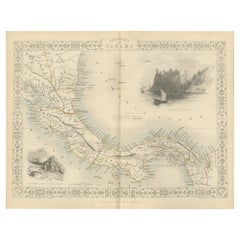 Kreuzungen von Imperien: Eine John Tallis-Karte des Isthmus von Panama, 1851
